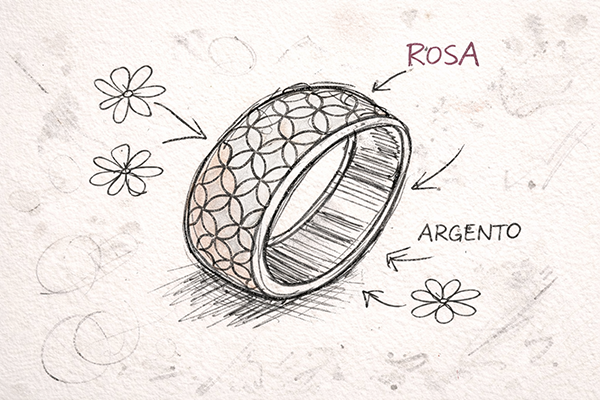 anello rosa bozza